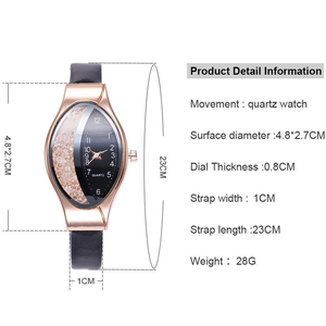 Set di 4 Orologi al Quarzo da Donna LP45, Quadrante Ovale, Orologio di Lusso con Set di Gioielli con Collana, Anello e Orecchini - Product Image 2