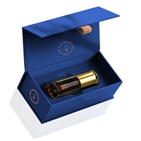 Boîte d'huile de parfum d'estampage d'or noir de 30ml de voiture vide ordinaire personnalisée pour hommes