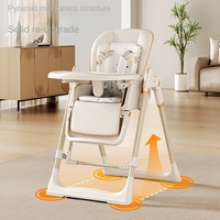 Nouvelle chaise haute pliable multifonctionnelle pour bébé, chaise de repas pour enfants à usage domestique avec roulettes, chaise d'alimentation portable pour bébé, vente en gros