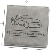 Organizador de Documentos para Auto, Cartera para Tarjetas de Identificación, Registro de Vehículo, Seguro, Porta Tarjetas de Cuero