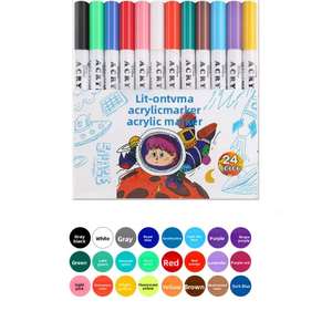 Acryl-Marker-Set 12/24/36/48 Farben Schulbedarf Stift Schreibwaren Zeichenspielzeug Marcadores De Arte - Product Image 1