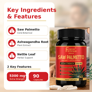 Extracto de Saw Palmetto Personalizado Shecome, Apoyo Óptimo para la Próstata, Cápsulas de Saw Palmetto con Ashwagandha para Adultos - Product Image 4