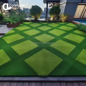China manufacturer personal design artificial synthetic turf lawn 3D logo pattern for landscaping
