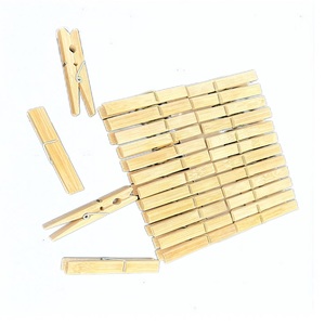 7.2cm Strong and Sturdy Bamboo Clothes <strong>Pegs</strong> Natural Bamboo <strong>Bag</strong> and Wardrobe Clips for Food Kitchen Tools Bedding Shoe Drying - Product Image 2