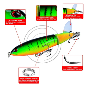 Señuelo de Pesca Crankbait de 13g/15g, Cebo Artificial Duro con Cola Giratoria, Equipo de Pesca - Product Image 6