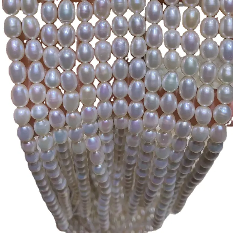 Perles d'eau douce en forme de riz 10-11mm, vente en gros, perles de haute qualité