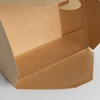 Boîtes alimentaires en papier kraft écologiques de qualité supérieure, personnalisables, pour salades à emporter, contenants jetables avec couvercle anti-graisse