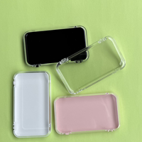 Boîte d'emballage en acrylique épaissi pour faux ongles, étui de présentation transparent à couvercle rabattable pour le rangement des embouts d'ongles et la présentation en salon