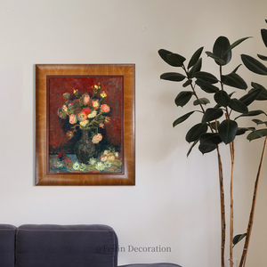 Cuadros de Paisajes Europeos con Flores, Impresiones Vintage, Arte de Pared para Bodas, Decoración de Hogar de Lujo <span class=keywords><strong>Estilo</strong></span> Shabby <span class=keywords><strong>Chic</strong></span>, Lienzo Colgante sobre Madera - Product Image 4