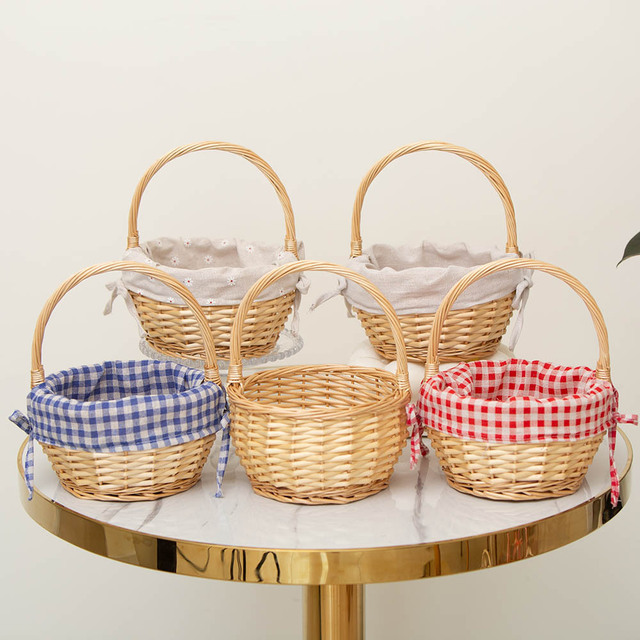 Modern Minimalist Mini Woven Basket, Kids Handheld Basket, Dance Basket, Flower Arrangement Basket,  Wedding Basket