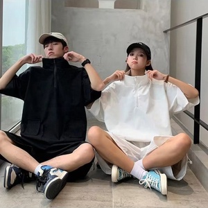 <span class=keywords><strong>Pantaloni</strong></span> Cargo <span class=keywords><strong>tuta</strong></span> corta uomo estate tinta unita magliette e pantaloncini larghi 2 pezzi Set <span class=keywords><strong>tuta</strong></span> Casual da esterno in stile giapponese da uomo - Product Image 3