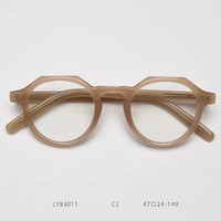Montures de lunettes de Prescription rétro Lunettes en acétate de haute qualité 2025 Montures de lunettes rondes de luxe pour hommes