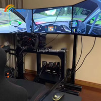 Simulateur de course automobile avec volant en alliage d'aluminium, siège de conduite, support de siège et pédales, machine de jeu de simulation de course