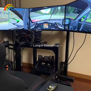 Simulateur de course de conduite réelle Volant en alliage d'aluminium Chaise de conduite Support de siège Pédales Machine de jeu Simulateur de course - Product Image 5