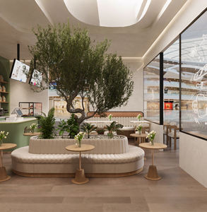 Design d'Interni per Caffetterie - Servizio di Ristrutturazione Commerciale Personalizzata per Bar (Decorazione Elegante per Negozi di Caffè Tonalità Verde) - Product Image 5