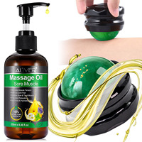 Huile de massage relaxante pour les muscles ALIVER 250 ml, huile essentielle naturelle pour les muscles endoloris et fatigués, apaisante et nourrissante