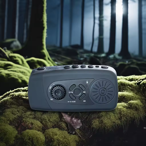 Lecteur de cassettes portable FM étanche 2000 mAh, radio <span class=keywords><strong>DAB</strong></span>, mini lampe torche solaire et à manivelle pour les tremblements de terre et les intempéries - Product Image 3