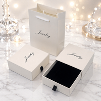 Boîtes cadeaux personnalisées avec logo, couleur unie, pour bagues, colliers et boucles d'oreilles, pour la Saint-Valentin et les cadeaux de fiançailles