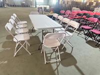 Chaise pliante renforcée de qualité commerciale en plastique durable pour salle de conférence, mariage, banquet