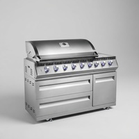 Cuisine extérieure modulaire, barbecue au gaz, acier inoxydable 304 avec allumage électronique, évier et réfrigérateur