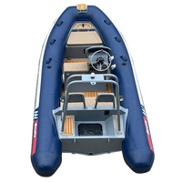 Bateaux pneumatiques gonflables en aluminium à coque en V profond de 13 pieds Germany Sport 390 ORCA HYPALON