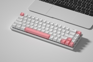 คีย์บอร์ดเกมมิ่งแบบมีสาย USB RGB สวิตช์สีเขียว 60% 68 ปุ่ม แบบถอดเปลี่ยนได้ ป้องกันการกดผิดพลาด บางเฉียบ กันน้ำ - Product Image 2