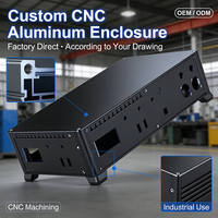 Boîtier en aluminium pour alimentation de driver LED, usiné CNC, extrusion, dissipation thermique, anodisation personnalisée