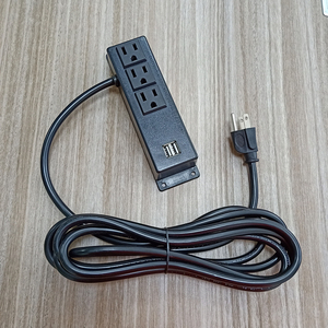 ที่เสียบเฟอร์นิเจอร์3ช่อง AC ช่องเสียบที่ชาร์จเร็วแบบ USB ที่วางบนโต๊ะปลั๊กไฟแบบแขวนอยู่บนโต๊ะสำหรับติดบนโต๊ะ - Product Image 3