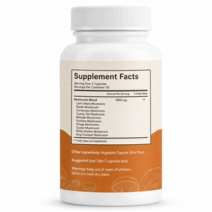 Soutien Immunitaire et Énergétique pour Adultes – 60 Capsules – Extrait Biologique Mixte de Champignons Crinière de Lion, Cordyceps et Reishi – Sans Gluten, Végétalien - Product Image 6