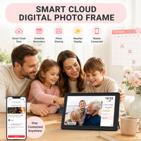 Cadre photo numérique intelligent connecté au Wi-Fi, écran tactile HD, transfert de photos sur le cloud, calendrier multifonction, montage mural ou sur bureau