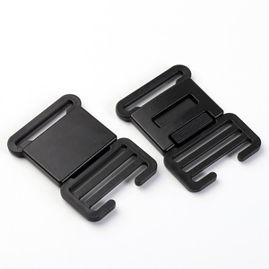 Hebilla de liberación lateral de plástico ajustable de 40 mm, negra, para bolsos, correas de equipaje, duradera y resistente al desgaste - Product Image 1