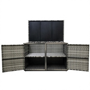 Vietnam Direct Factory Modern All-Weather Gray Rattan Decorative Storage Box with Metal Frame for Garden Furniture - Product Image 1