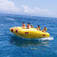 Nouveau design, jeux aquatiques pour 7 personnes, ski nautique, tube de ski nautique, bateau de ski, poisson volant, bateau gonflable en forme de beignet