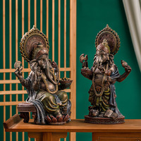 Statue de dieu éléphant, décoration éléphant, porte-bonheur, santé, force, ornement de protection Feng Shui pour la maison et le bureau, cadeau de bénédiction