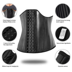 Corset amincissant ajustable en latex grande taille avec 25 baleines en acier pour femme, effet sauna, pour le remodelage corporel - Product Image 2