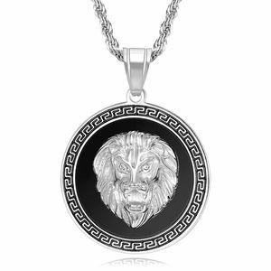 Collar con Colgante de Cabeza de León, Acero Inoxidable, Chapado en Oro, Joyería de Regalo Hip Hop para Hombre - Product Image 5