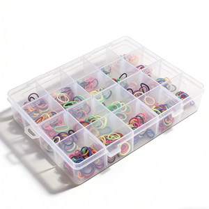 กล่องเก็บอุปกรณ์อิเล็กทรอนิกส์แบบใส ปรับได้ 20 ช่อง พร้อมถาดใส่ - Product Image 3