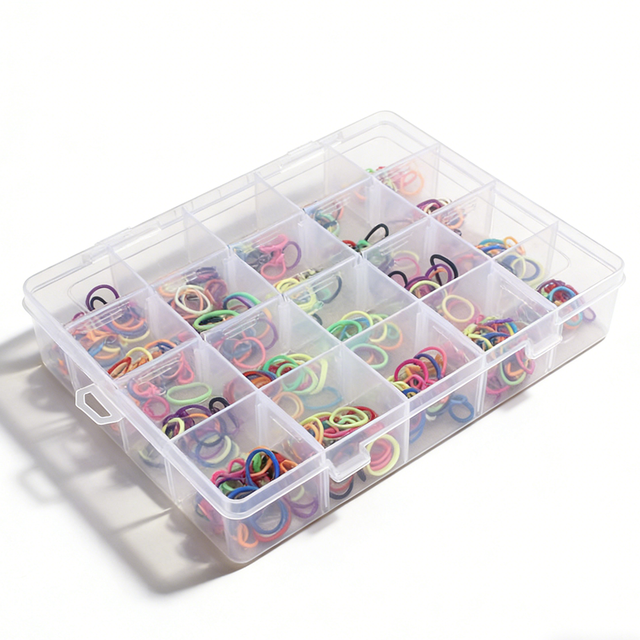Transparent Plastic Adjustable 20 Clear Grids Electronics Organizer Box Storage Holder Carrying Trays