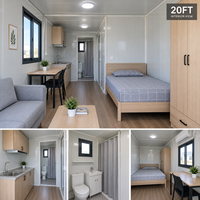 Vente directe usine : Maison conteneur portable et pliable de 40 pieds et 20 pieds pour camp de construction