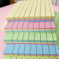 Bloc-notes adhésifs colorés à lignes, 100 feuilles, 2 tailles (10x15cm, 7.6x7.6cm), 4 couleurs par ensemble, pour bureau, école, études