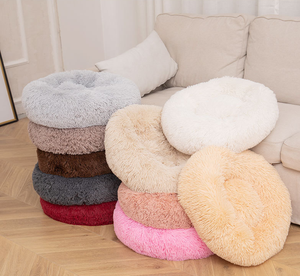 Dropshipping Chinese Fabriek Beste Prijs Lang Rond Palissander Kalmerend Hondenbed Snoer Pluche Dierenbed - Product Image 6