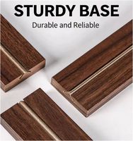 Ensemble de supports de table en acrylique multi-tailles horizontaux et verticaux, cadre en acrylique avec base en bois de noyer, cadre en bois