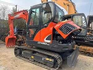 Mini-pelleuse d'occasion Doosan DX60 DX60-9C en excellent état de fonctionnement, haute efficacité, excavatrice hydraulique sur chenilles Doosan DX140/225/300 - Product Image 5