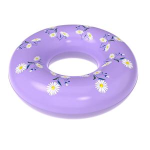 ห่วงยางว่ายน้ำลายดอกเดซี่สีม่วง, ห่วงยางลายดอกไม้น่ารักสำหรับผู้ใหญ่, ห่วงยางสำหรับปาร์ตี้ริมสระน้ำหรือทะเลในช่วงฤดูร้อน - Product Image 3