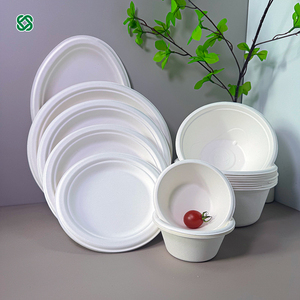 100% Compostable Heavy-Duty Natural Biodegradable Bagasse Sugarcane Eco-Friendly <strong>Disposable</strong> <strong>Plates</strong> - Product Image 1