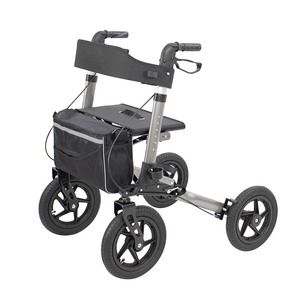 Andador Todoterreno con Ruedas Neumáticas Grandes, Capacidad de 500 lb, Andador Bariátrico Plegable con Asiento - Product Image 1
