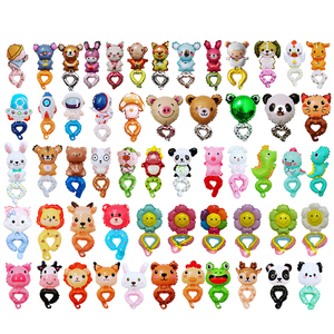 Ballons en aluminium miniatures en gros, en forme d'animaux, <span class=keywords><strong>avec</strong></span> baguettes, pour les cadeaux de fête d'<span class=keywords><strong>anniversaire</strong></span> <span class=keywords><strong>des</strong></span> enfants et les remplisseurs de sacs cadeaux - Product Image 1