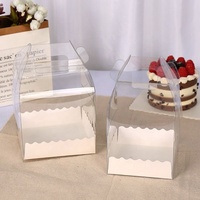 Boîtes à gâteaux carrées individuelles, boîte d'emballage de cuisson de gâteaux en Mousse avec poignée, vente en gros