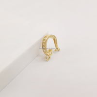 Vente en gros de fermoir à boucle en or véritable 18 carats accessoire de connecteur en diamant naturel résultats de bijouterie fine collier à bricoler soi-même
