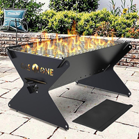 Zhongpin Camping Portable boule en métal étoile de la mort larme modulaire Bigfire grand couvercle Solo sans fumée enduit de poudre foyer